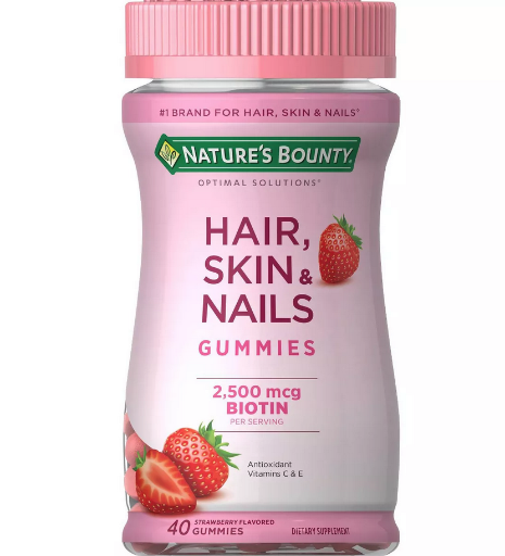 Nature's Bounty Optimal Solutions Hair, Skin & Nails Gummies 40-Count