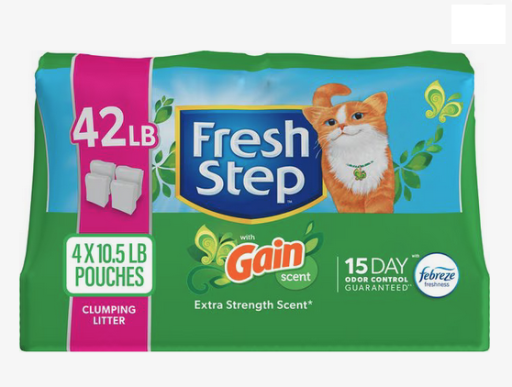 Fresh Step Febreze Freshness Gain Scented Clumping Clay Cat Litter 42-lb x 2