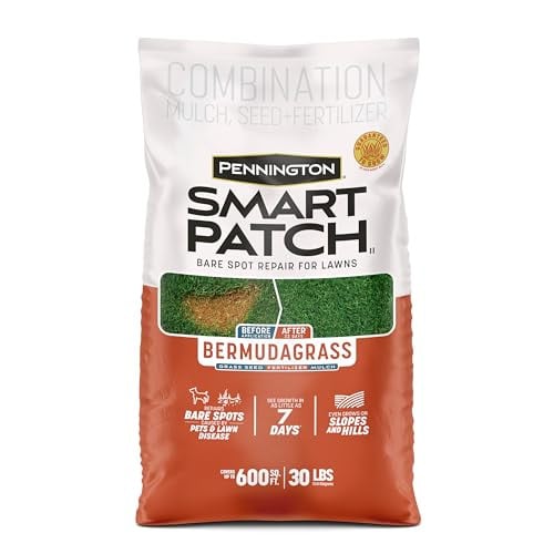 Pennington Smart Patch Bermudagrass Seed Bare Spot Repair w/ Mulch & Fertilizer 30-Lb