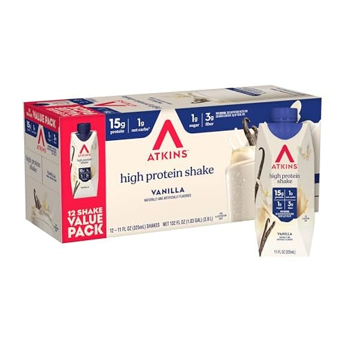 (Prime Deal) Atkins Vanilla High Protein Shakes 12-Pack Deal