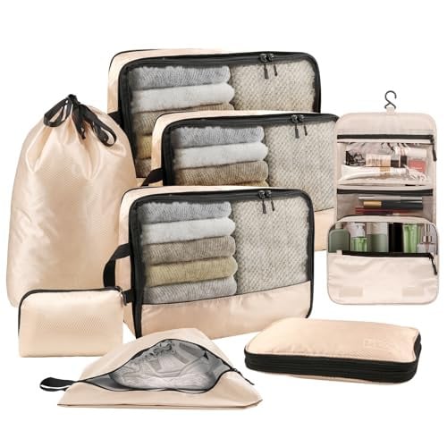8-Piece Compression Packing Cubes for Travel Deal