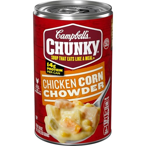 Campbell's Chunky Chicken Corn Chowder Soup 18.8 Oz Can