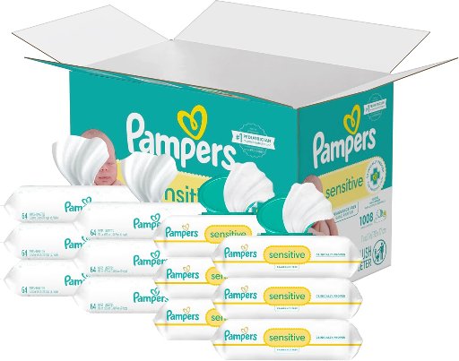 Pampers Sensitive Baby Wipes 1008 Count