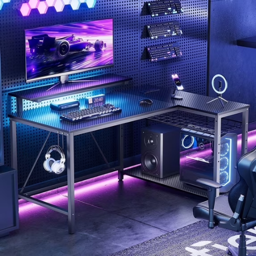 RSPGAME Reversible L-Shaped Gaming Desk 42"