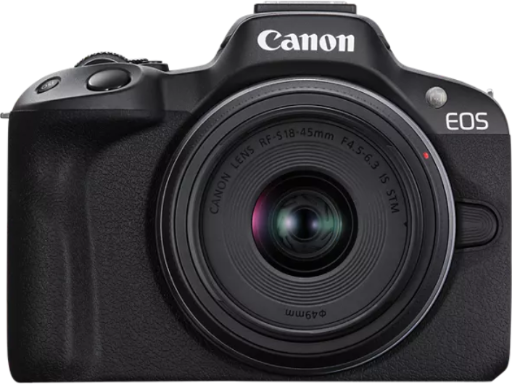 Refurbished Canon EOS R50 Mirrorless Camera with RF-S18-45mm F4.5-6.3 IS STM Lens Kit Deal