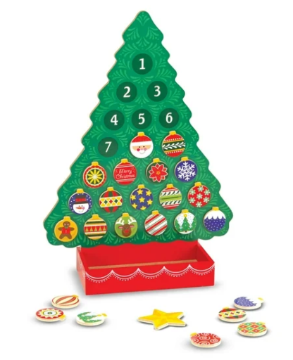 Melissa & Doug Countdown to Christmas Wooden Magnetic Advent Calendar