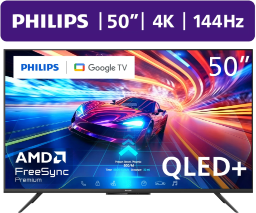 Philips 50" 4K UHD QLED+ 144Hz Google Smart TV Deal