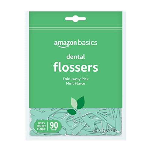 Amazon Basics Mint Dental Flossers, 90 Count Deal