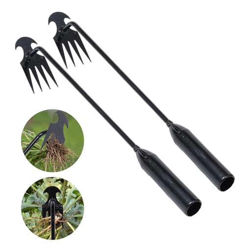 Young4us 2-Pack 16" 4-Claw Manganese Steel Weed Puller