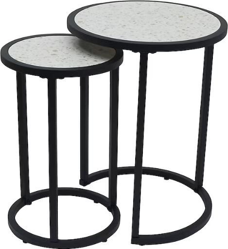 Style Selections Nesting Round Outdoor End Table 16.25-in Deal