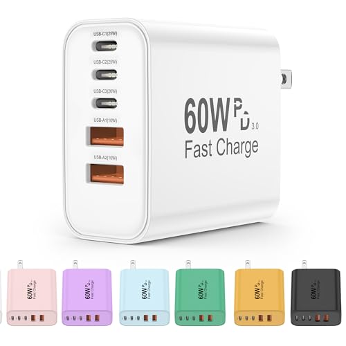 60W USB C Charger Block (1 Pack)