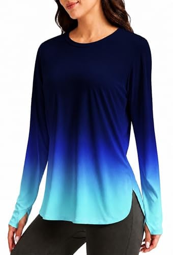 Alaroo Women's Long Sleeve Workout Tops UPF 50+ Sun Shirts Deal