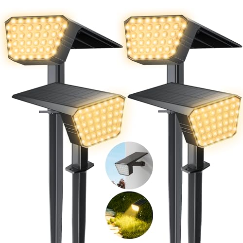 DEALGADGETS 44-LED Solar Landscape Spotlights 4-Pack (Cool White)