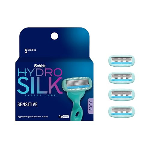 Schick Women's 5-Blade Hydro Silk Sensitive Razor Blade Refills 4-Count