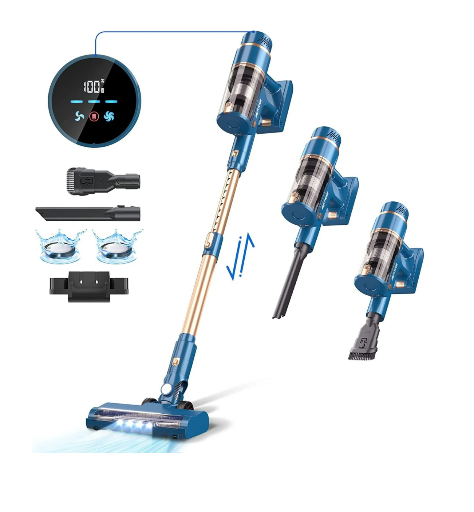 Prettycare 38kPa Cordless Vacuum with 45min Runtime