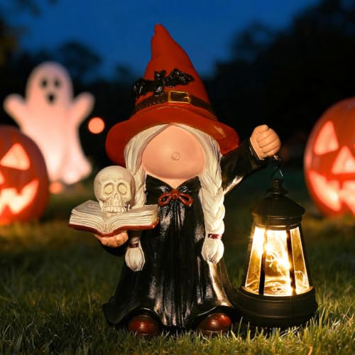 Halloween Witch Gnome Garden Statue
