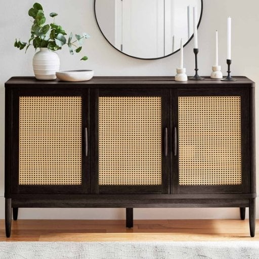 Better Homes & Gardens Springwood Caning Sideboard, Charcoal Finish Deal