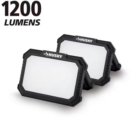 Husky 2-Pack 1200 Lumens Rechargeable Magnetic Utility Light