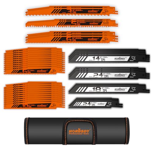 HORUSDY 40-Piece Reciprocating Saw Blade Set (3-24 TPI) Deal