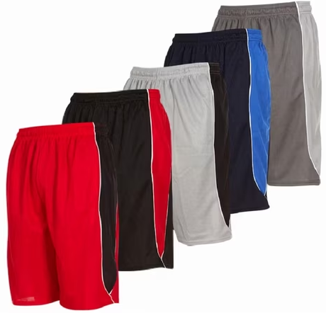 5-Pack Mens Moisture Wicking Athletic Basketball & Gym Workout Shorts with Pocket Deal