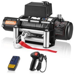 VEVOR 10000 lb 12V DC Electric Winch with 65 ft Steel Rope Deal