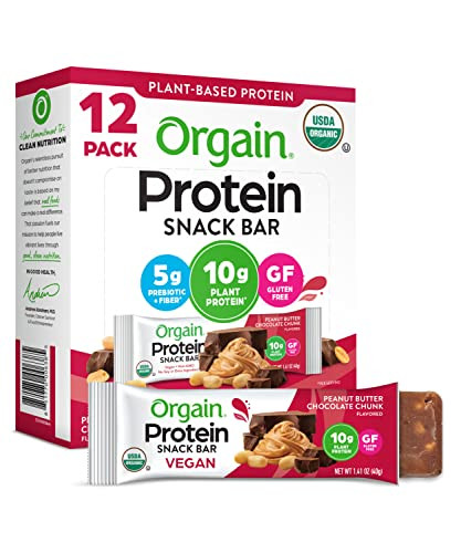 Orgain Organic Protein Snack Bars 12-Pack (Peanut Butter Chocolate Chunk)
