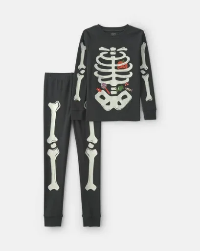 Kids 2-Piece Glow-in-the-Dark Skeleton Set