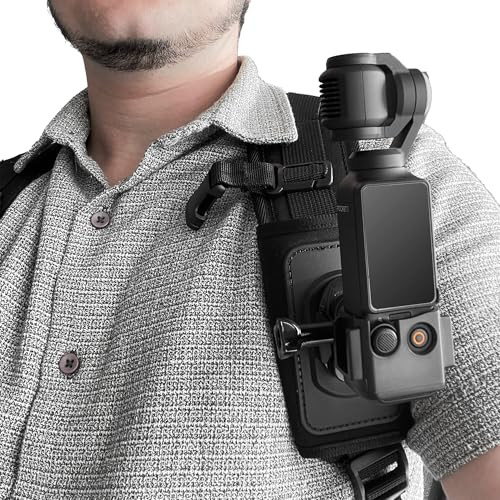 SUBFIX Backpack Strap Mount for DJI Osmo Pocket 3 w/ Extended Border