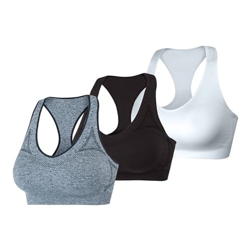 Hanes Women's Seamless Racerback Sports Bra 3-Pack Deal