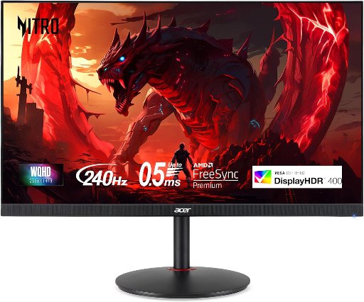 Acer 27" WQHD 240Hz 0.5ms AMD FreeSync Premium IPS Gaming Monitor