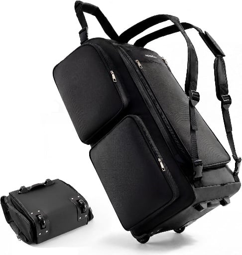 120L Rolling Duffel Bag with Wheels and Backpack Straps, 33-Inch Extra Large Travel Luggage