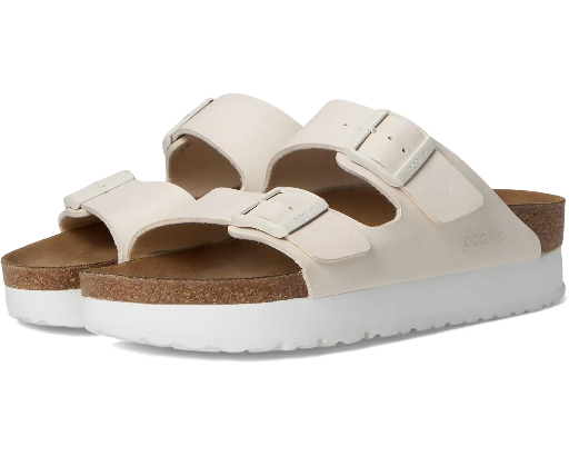 Birkenstock Women's Arizona Platform Sandals (Eggshell) Deal