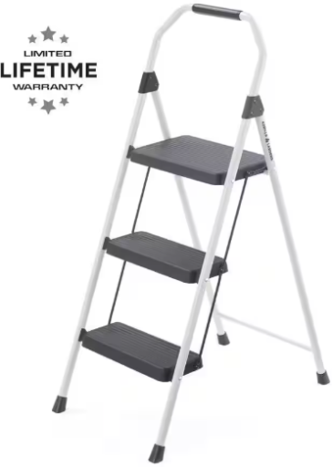 Gorilla Ladders 3-Step Compact Steel Step Stool 225 lb Load Capacity Type II