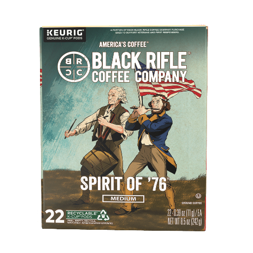 Black Rifle Coffee Company Spirit of '76 Keurig K-Cup Pods, Medium Roast, 22 Count