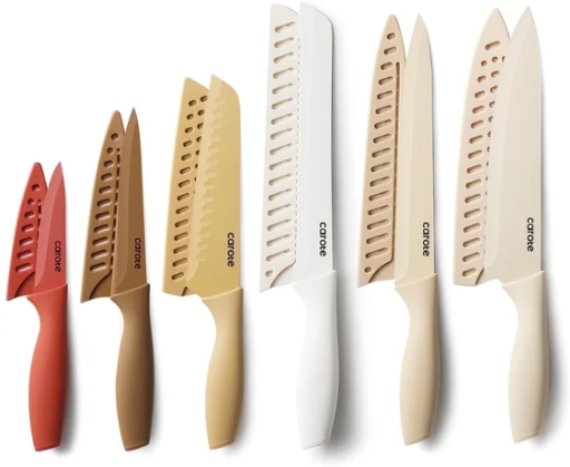 Carote 12 Pcs Stainless Steel Kitchen Knife Set with Nonstick Creamic Coating Deal
