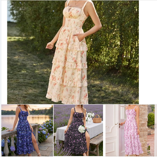 Scarlet Darkness Floral Sundress with Pockets - Many Color Options  Deal