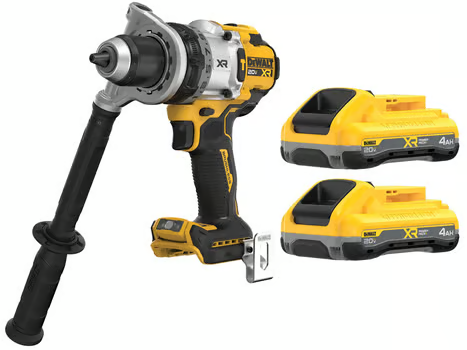 DEWALT 20V MAX XR 2x 4Ah Battery + Charger Kit with Brushless 1/2-in Hammer Drill Deal