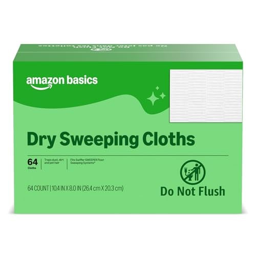 Amazon Basics Dry Sweeping Cloths 64 Count