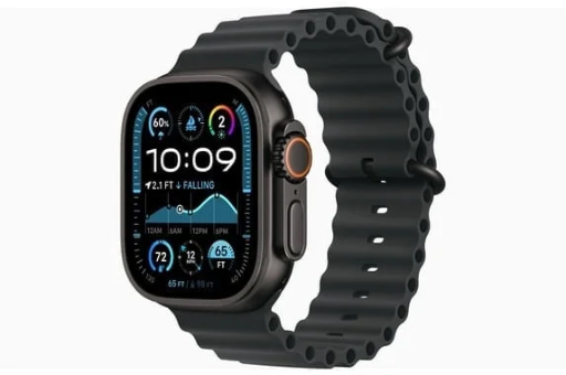 Apple Watch Ultra 2 GPS + Cellular 49mm Black Titanium Case with Black Ocean Band (Refurbished)