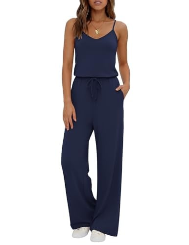 Ekouaer Jumpsuits Dressy Sleeveless Wide Leg 