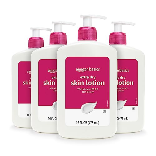 Amazon Basics Body Lotion for Extra-Dry Skin 4-Pack (16 Fl Oz)