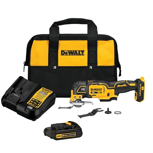 DEWALT 20V MAX XR Oscillating Tool Kit with Blades, Battery and Charger (DCS356C1)