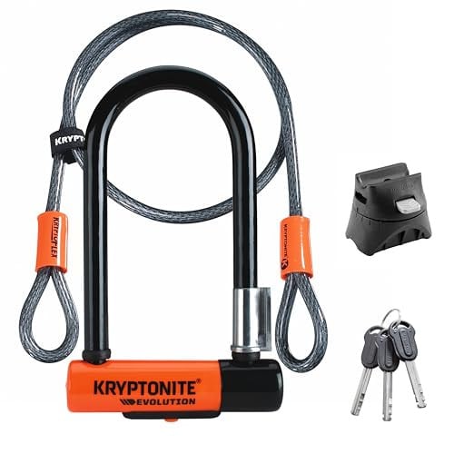 Kryptonite Evolution Mini-7 Bike U-Lock with 4 ft Security Cable 13mm Max Performance Steel Shackle Deal