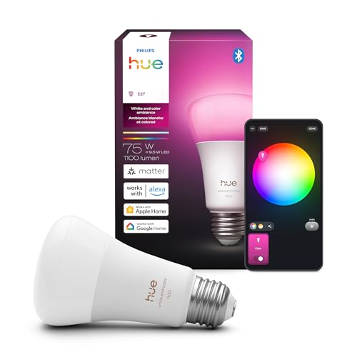 Philips Hue Smart LED A19 Bulb 7.2W E26 1-Pack Deal