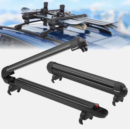 BougeRV 28" Ski & Snowboard Rack w/ Anti-Theft Lock