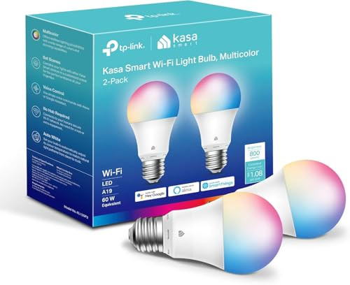 Kasa Smart A19 Light Bulbs 2-Pack