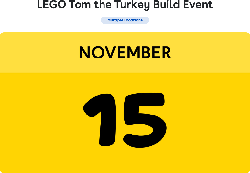 LEGO Tom the Turkey Build Event @ Macys