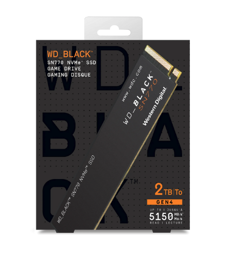2TB WD Black SN770 PCIe Gen4x4 NVMe Solid State Drive