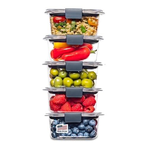 5-Pack 1.3-Cup Rubbermaid Brilliance BPA-Free Plastic Food Storage Containers Deal