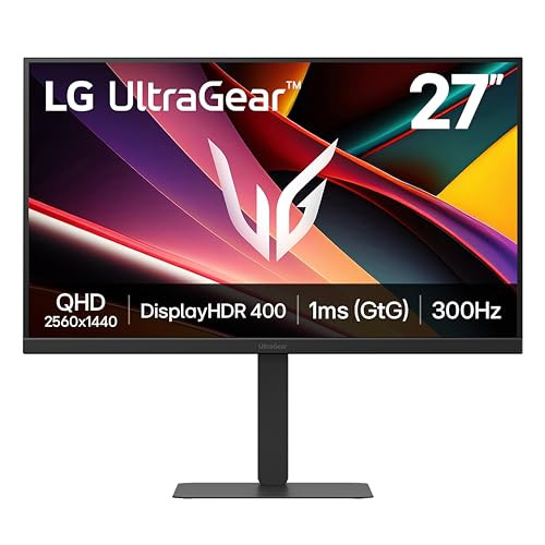 27 Inch UltraGear IPS QHD 1440p 300Hz 1ms NVIDIA G-Sync Compatible Gaming Monitor